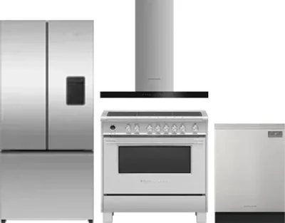 4 Piece Package Includes Refrigerator, Range, Hood And Dishwasher